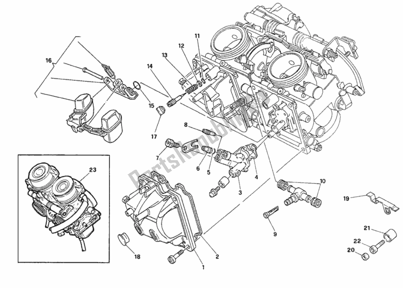 Alle onderdelen voor de Carburator van de Ducati Supersport 600 SS 1997
